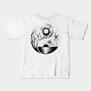 Zen Ying Yang Yang Sun Moon Kids T-Shirt